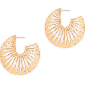 Kendra Scott fan hoop earrings in Rose Gold